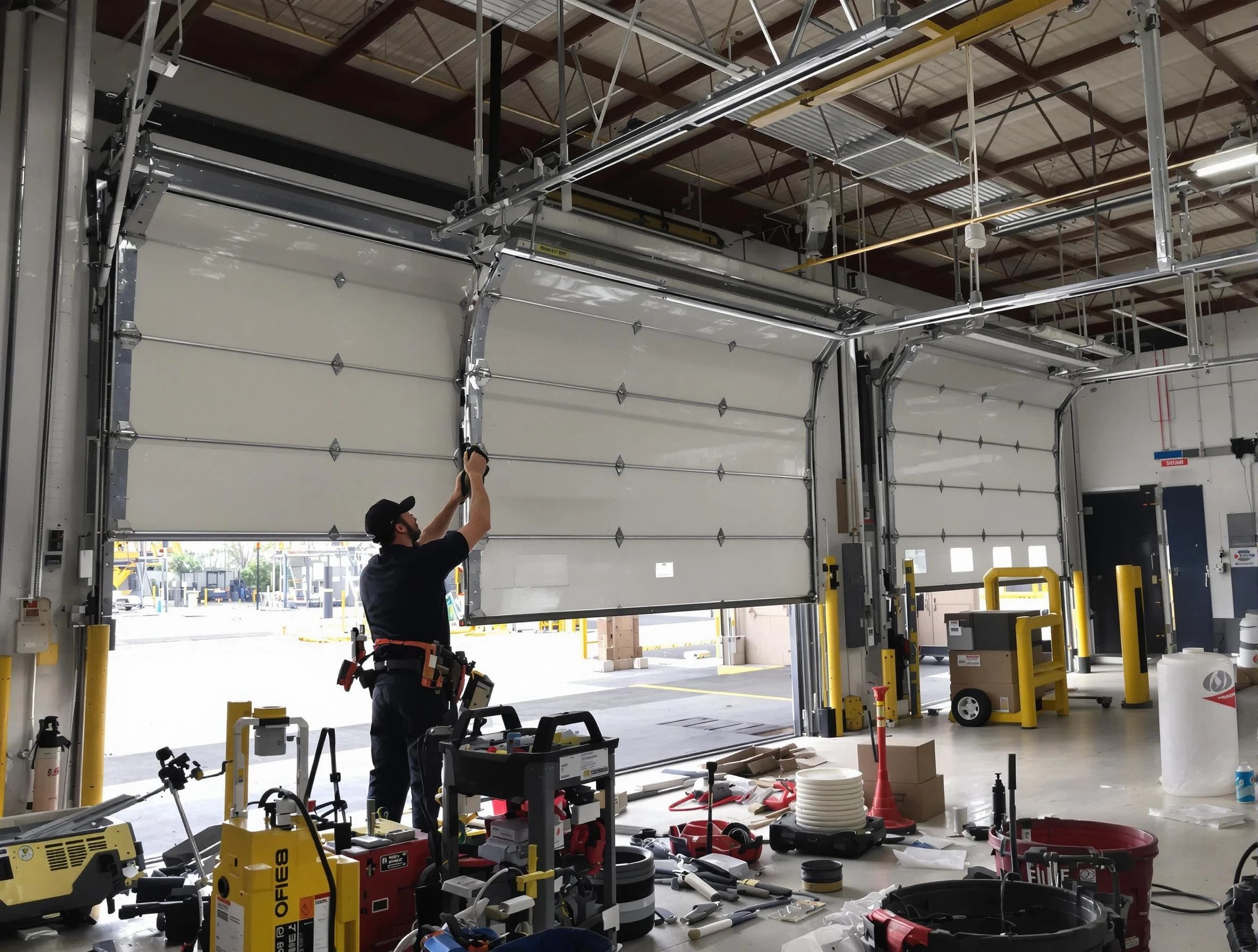 West Haven Garage Door Repair technician performing commercial garage door repair in West Haven
