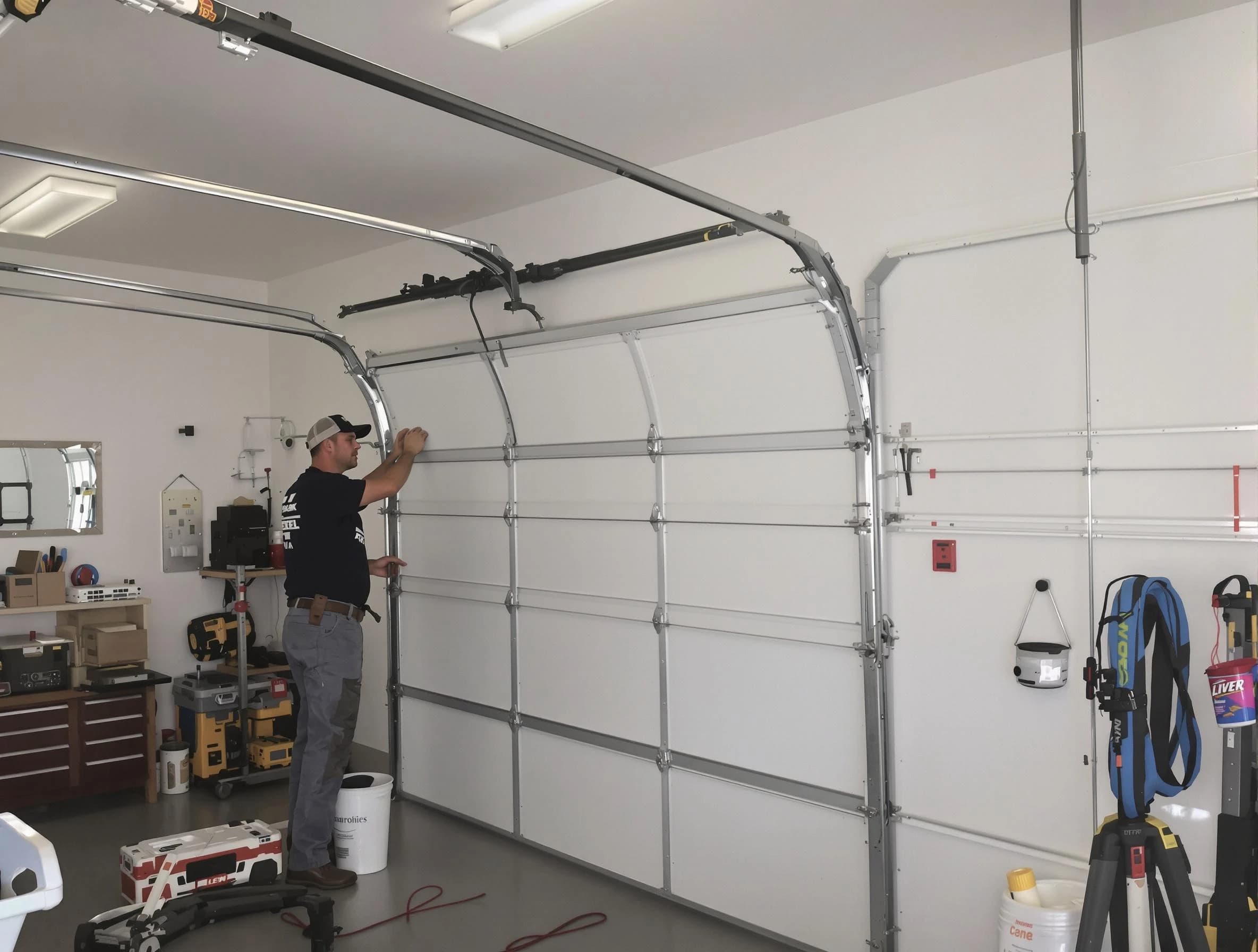 West Haven Garage Door Repair team installing new garage door in West Haven