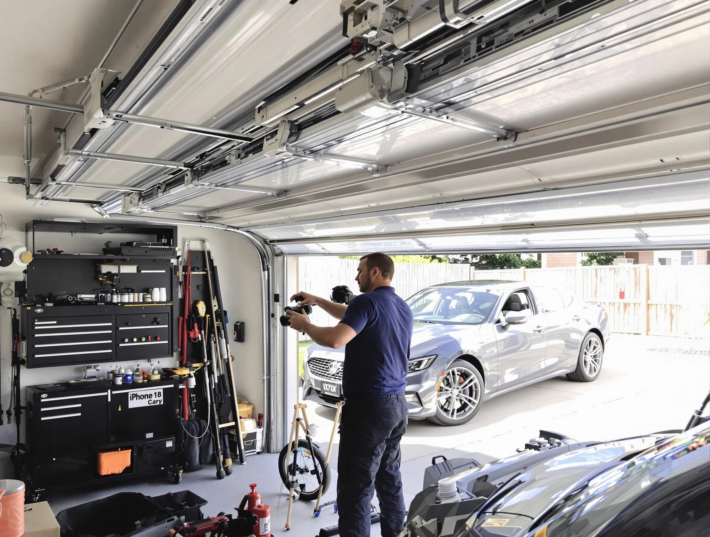 West Haven Garage Door Repair technician fixing noisy garage door in West Haven