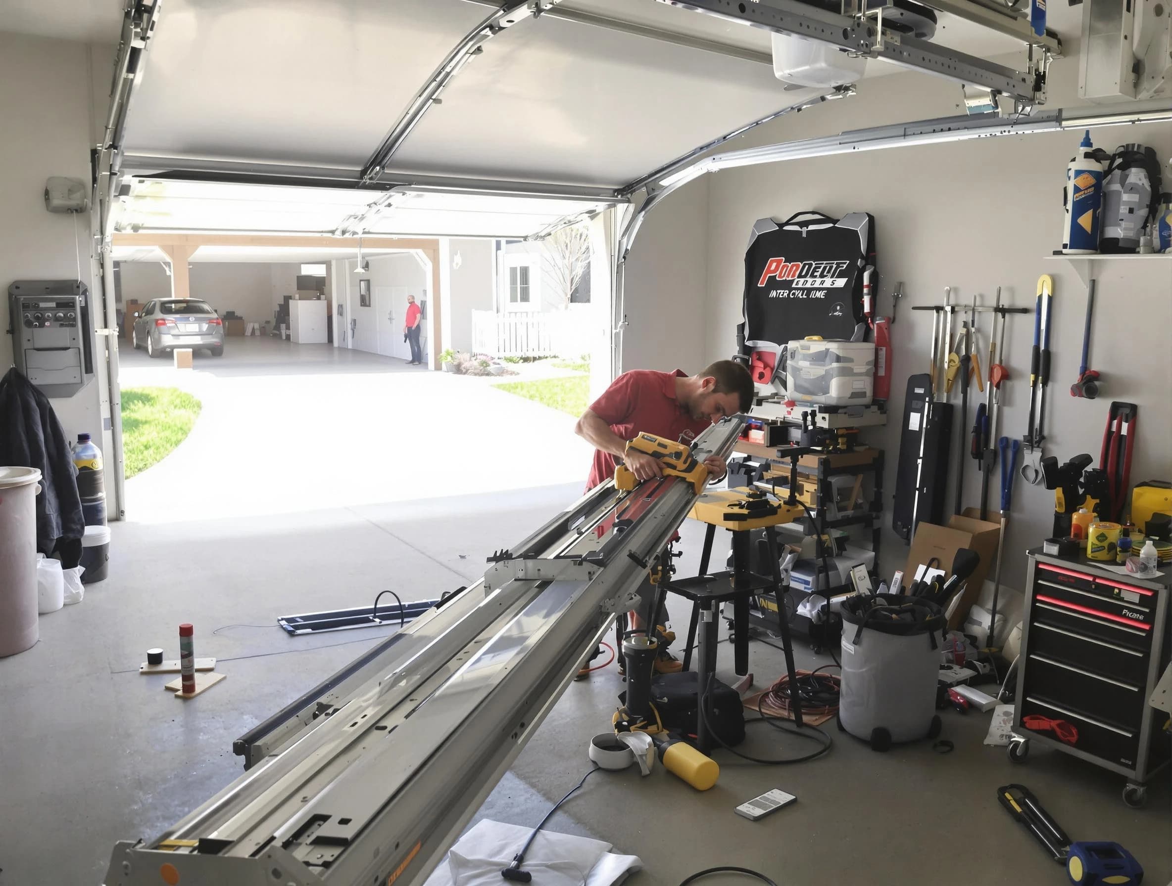 West Haven Garage Door Repair expert performing track repair in West Haven