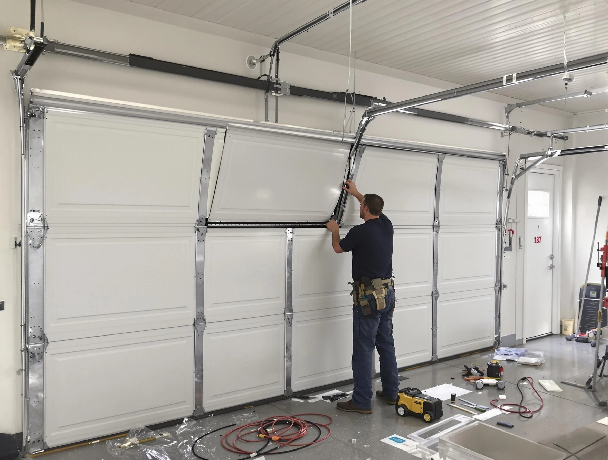Garage Door Section Replacement in West Haven