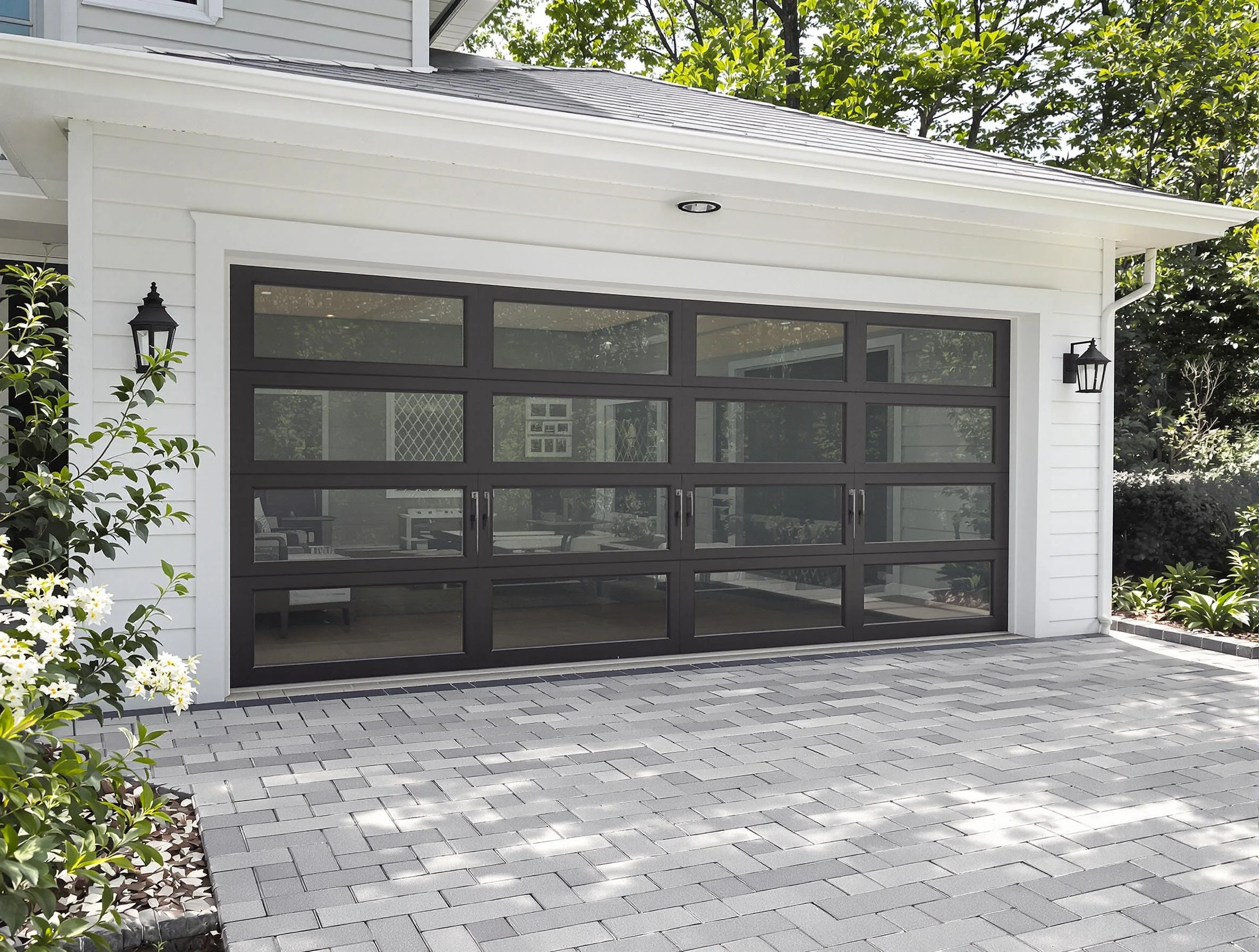 West Haven Garage Door Repair design specialist presenting custom garage door options to West Haven homeowner