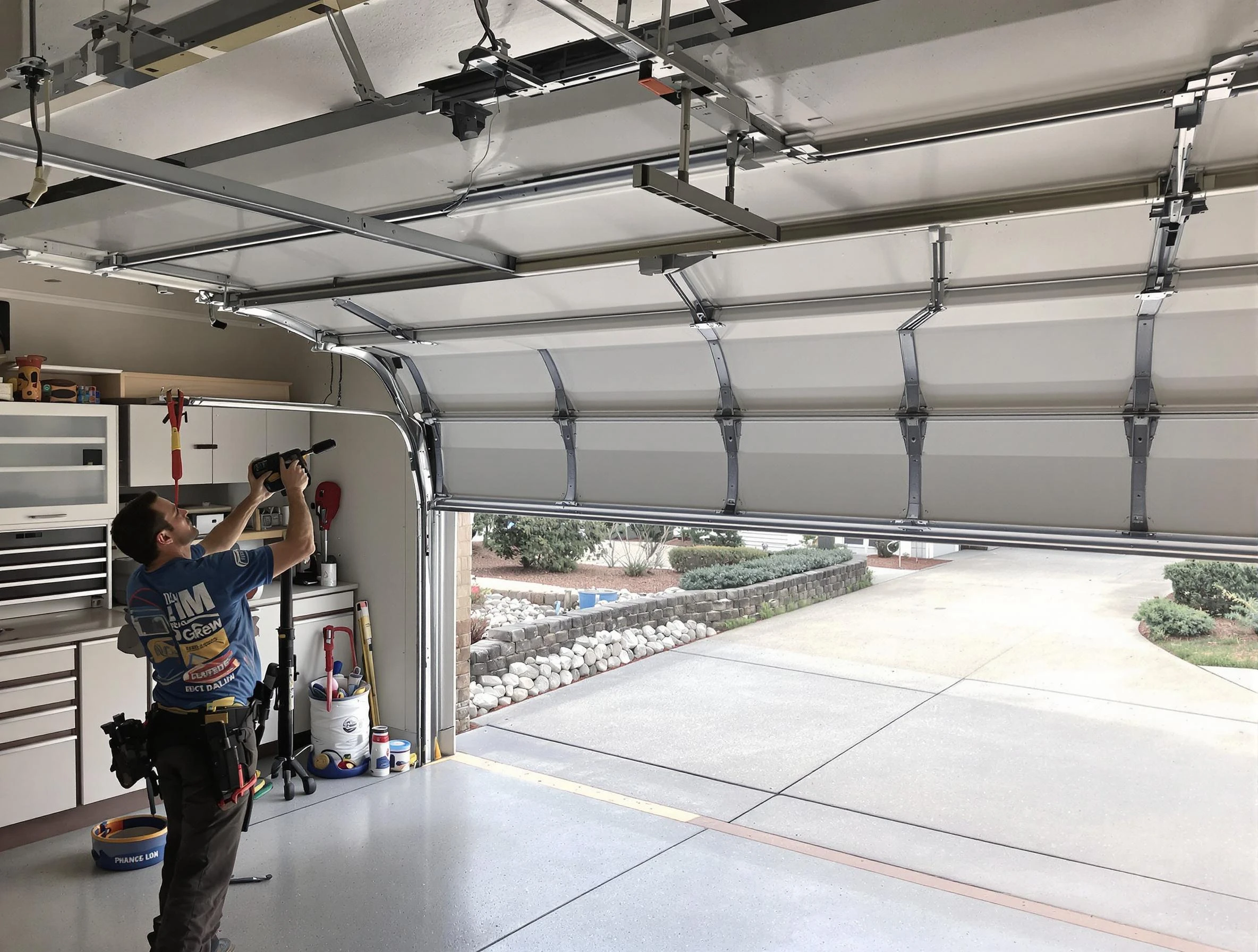 Garage door track repair service by West Haven Garage Door Repair in West Haven